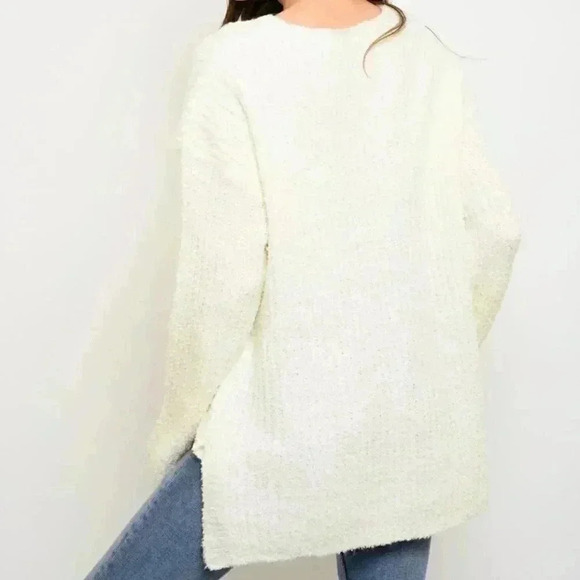 Cream So Soft Cozy V-neck Sweater top - Picture 7 of 7